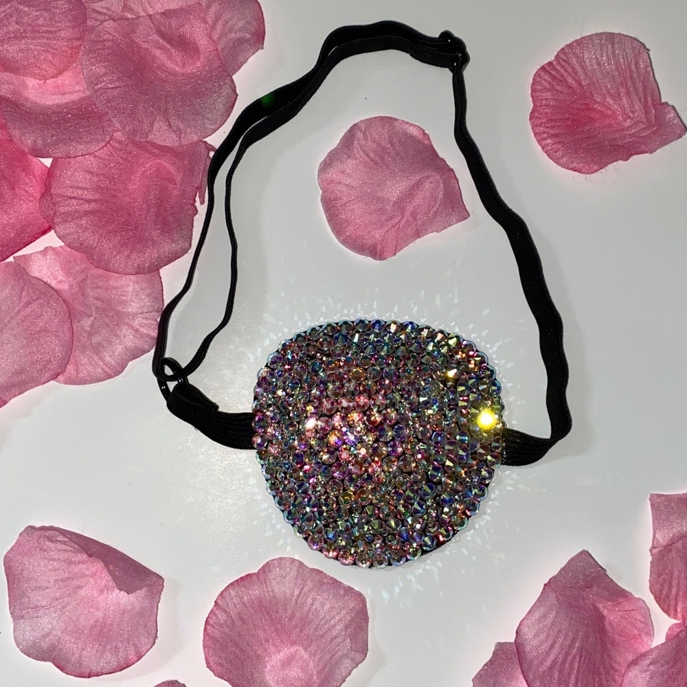 Luxury Crystal AB Medical Eye Patch Cover UP